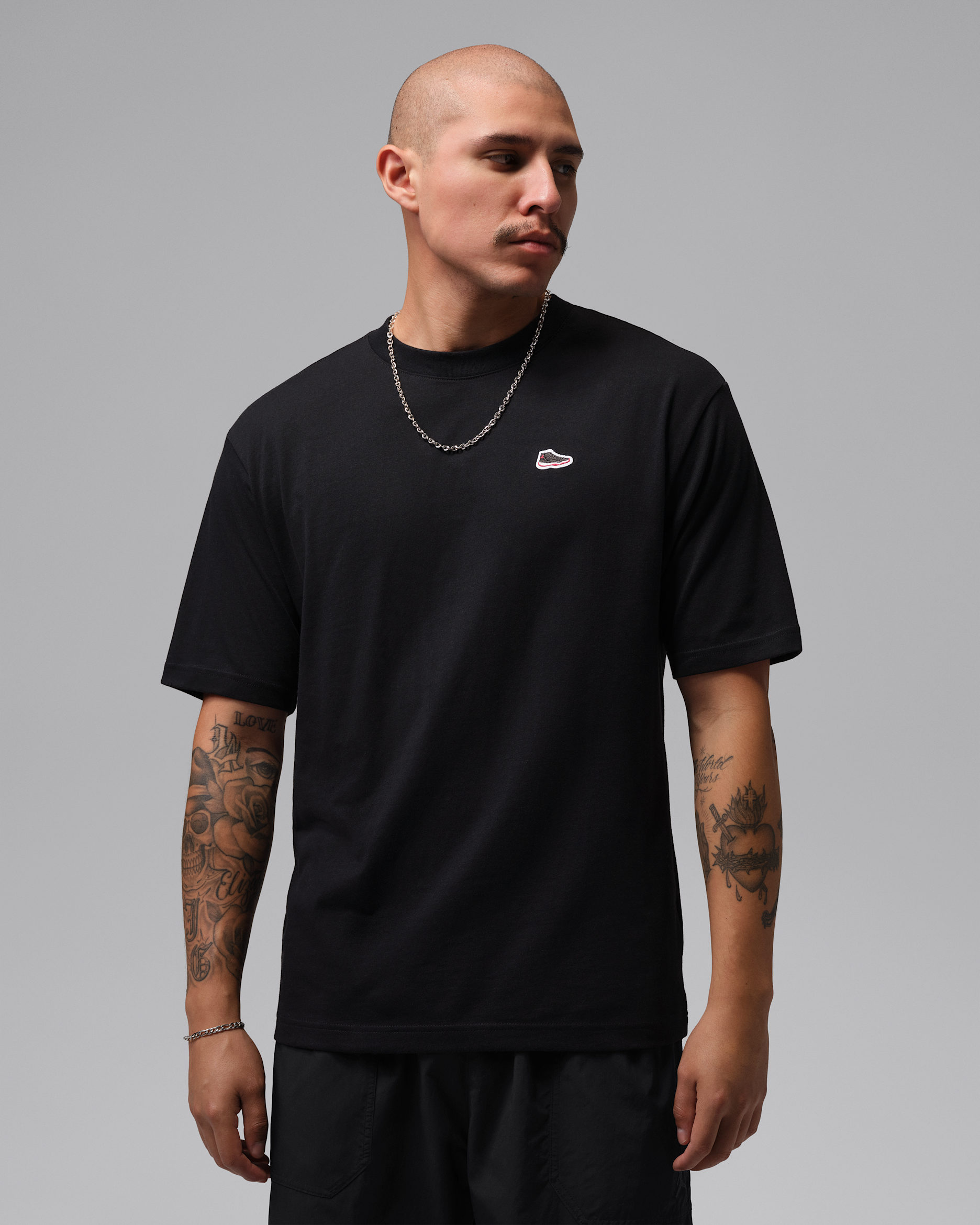 NIKE JORDAN メッシュジャージ AIRロゴ ブラック Jordan Brand Men's AJ11 T-Shirt. Nike IL